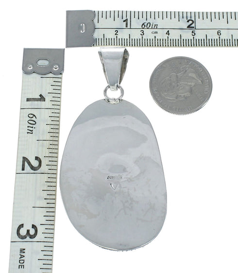 Navajo Native American Turquoise Sterling Silver Pendant NN20070